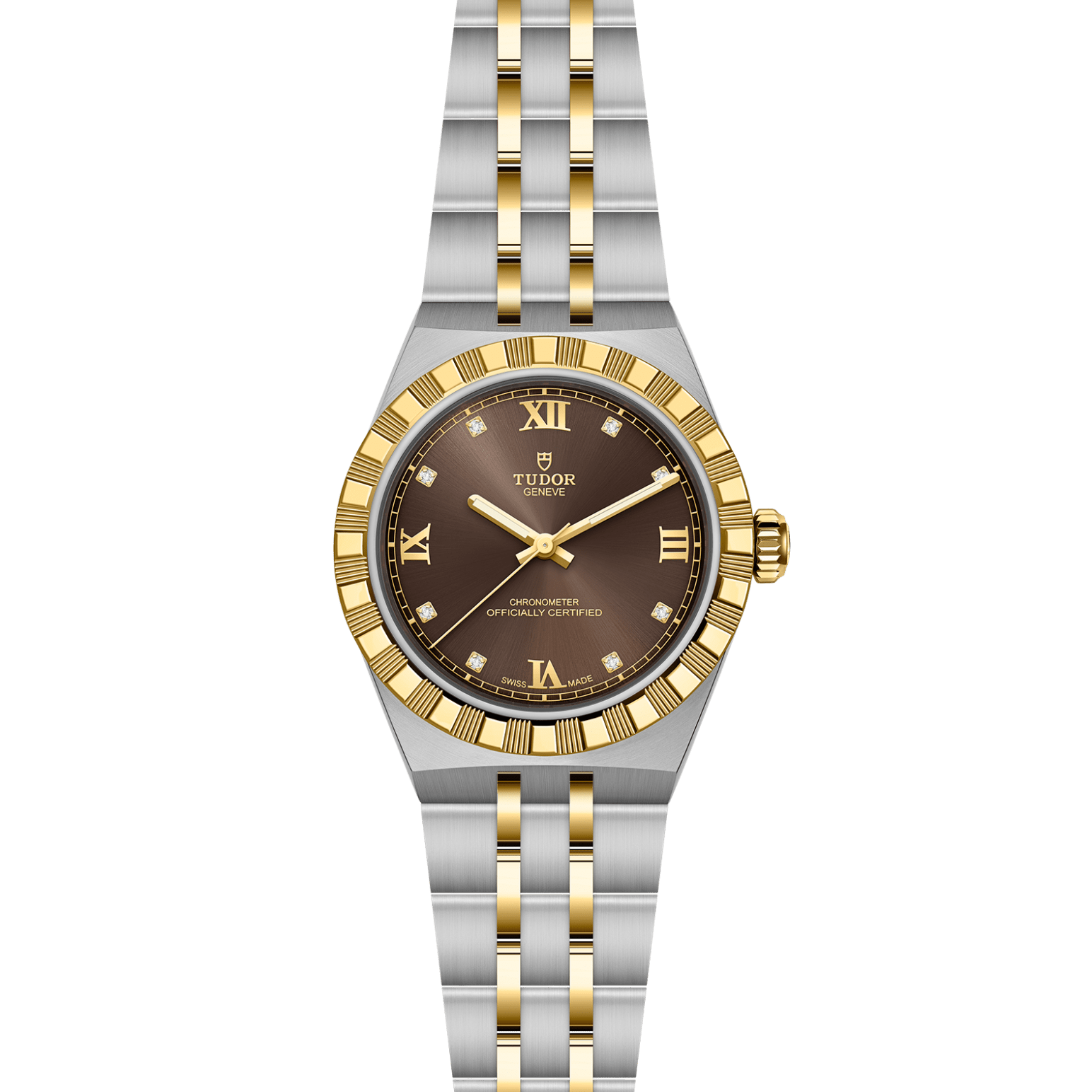 TUDOR TUDOR Royal Caja de acero inoxidable y oro amarillo de 30 mm, con acabado pulido y satinado - M2830A1A3-0001 en Pons 1845