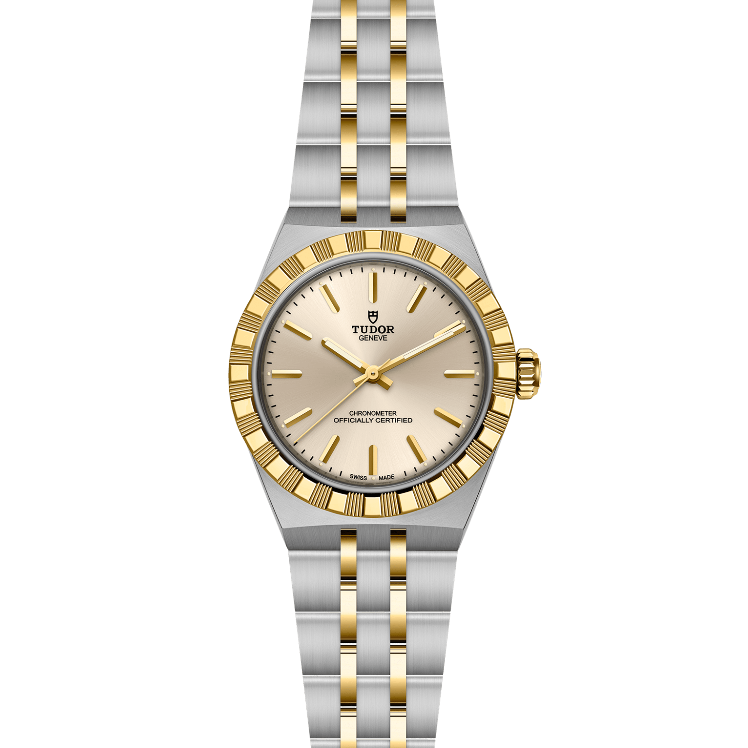 TUDOR TUDOR Royal 30mm stainless steel and yellow gold case, with polished and satin finish - M2830A1A3-0003 at Pons 1845