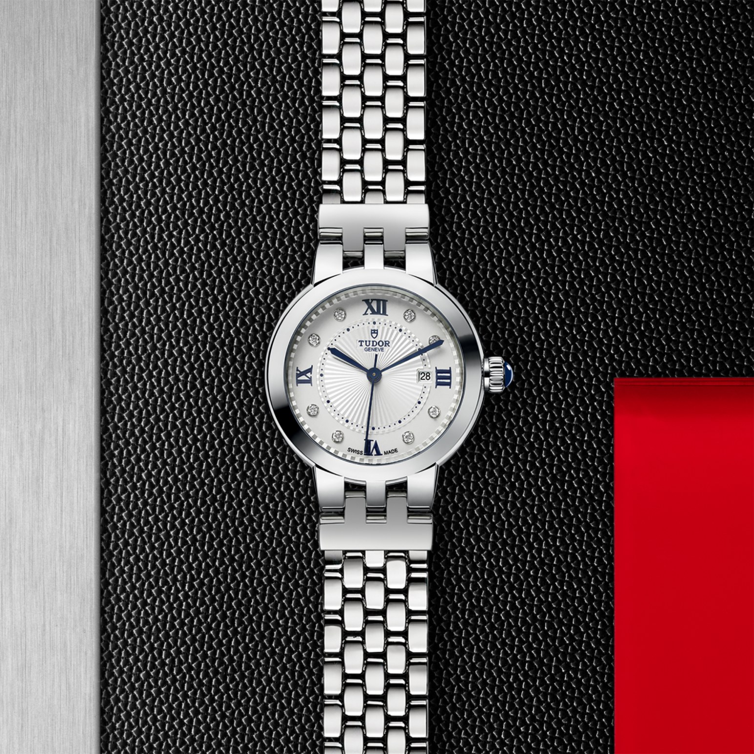 TUDOR Clair de Rose 30mm steel case with polished finish - M35500-0004 at Pons 1845