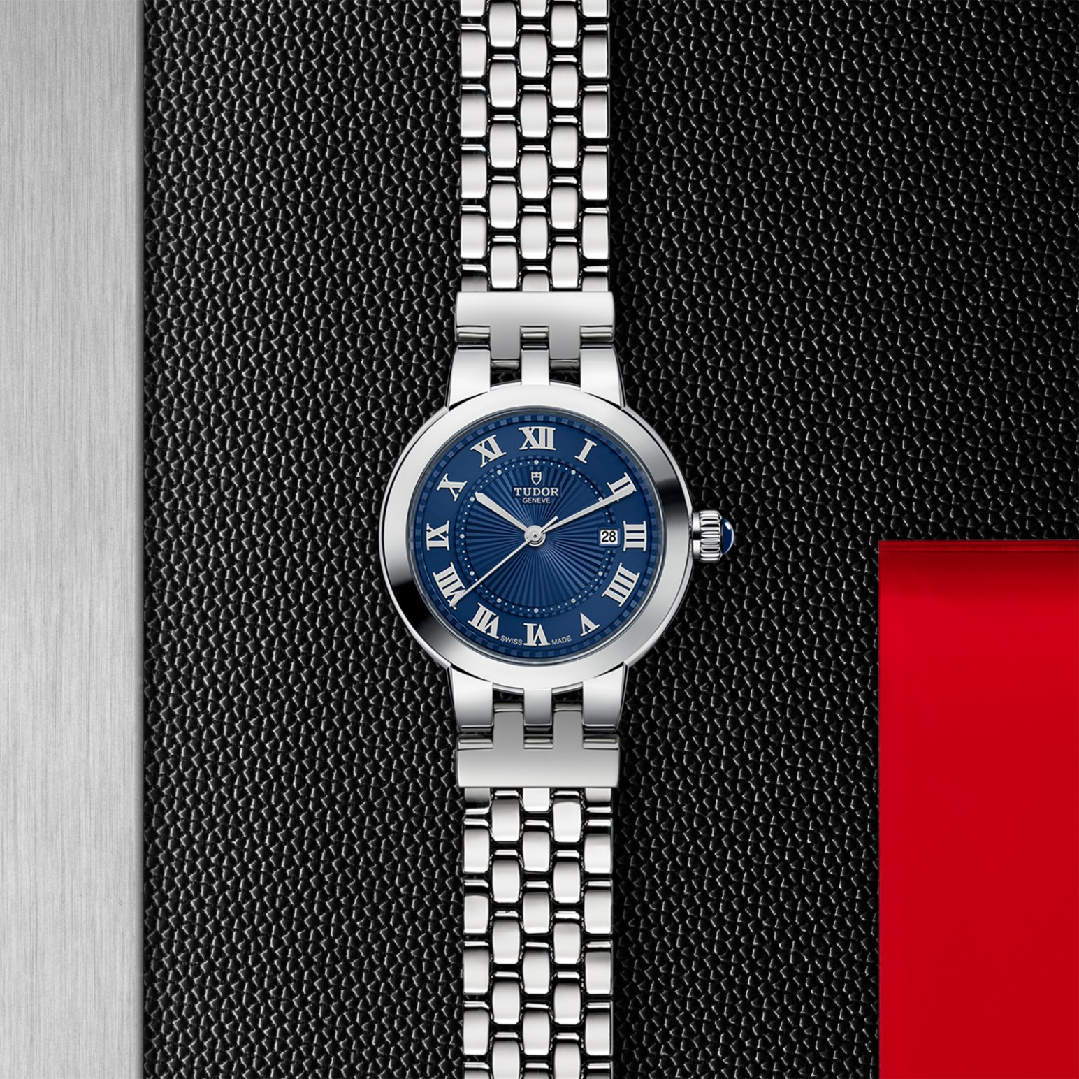 TUDOR Clair de Rose Caja de acero de 30 mm, acabado pulido - M35500-0009 en Pons 1845