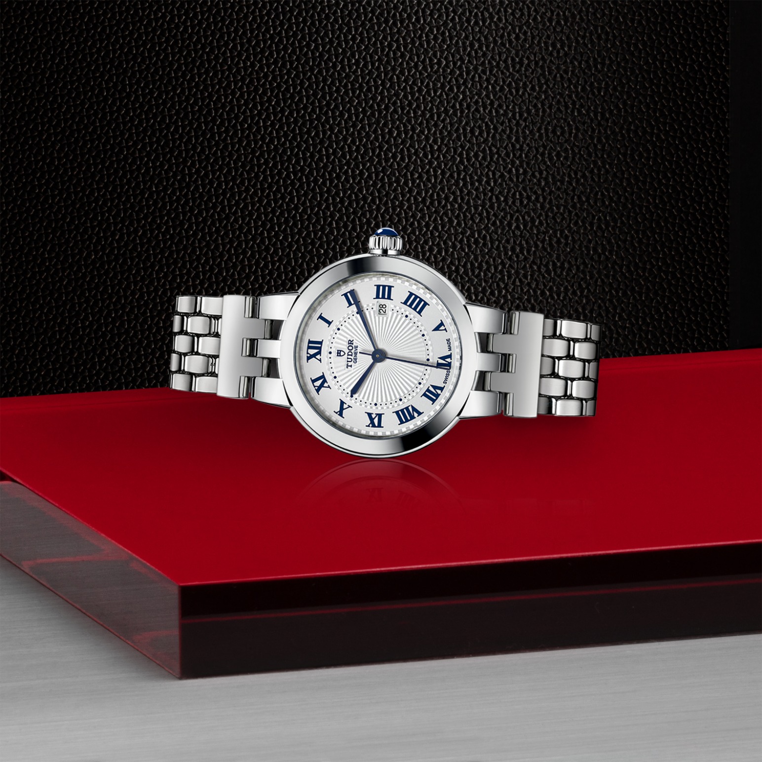 TUDOR Clair de Rose 30mm steel case with polished finish - M35500-0001 at Pons 1845