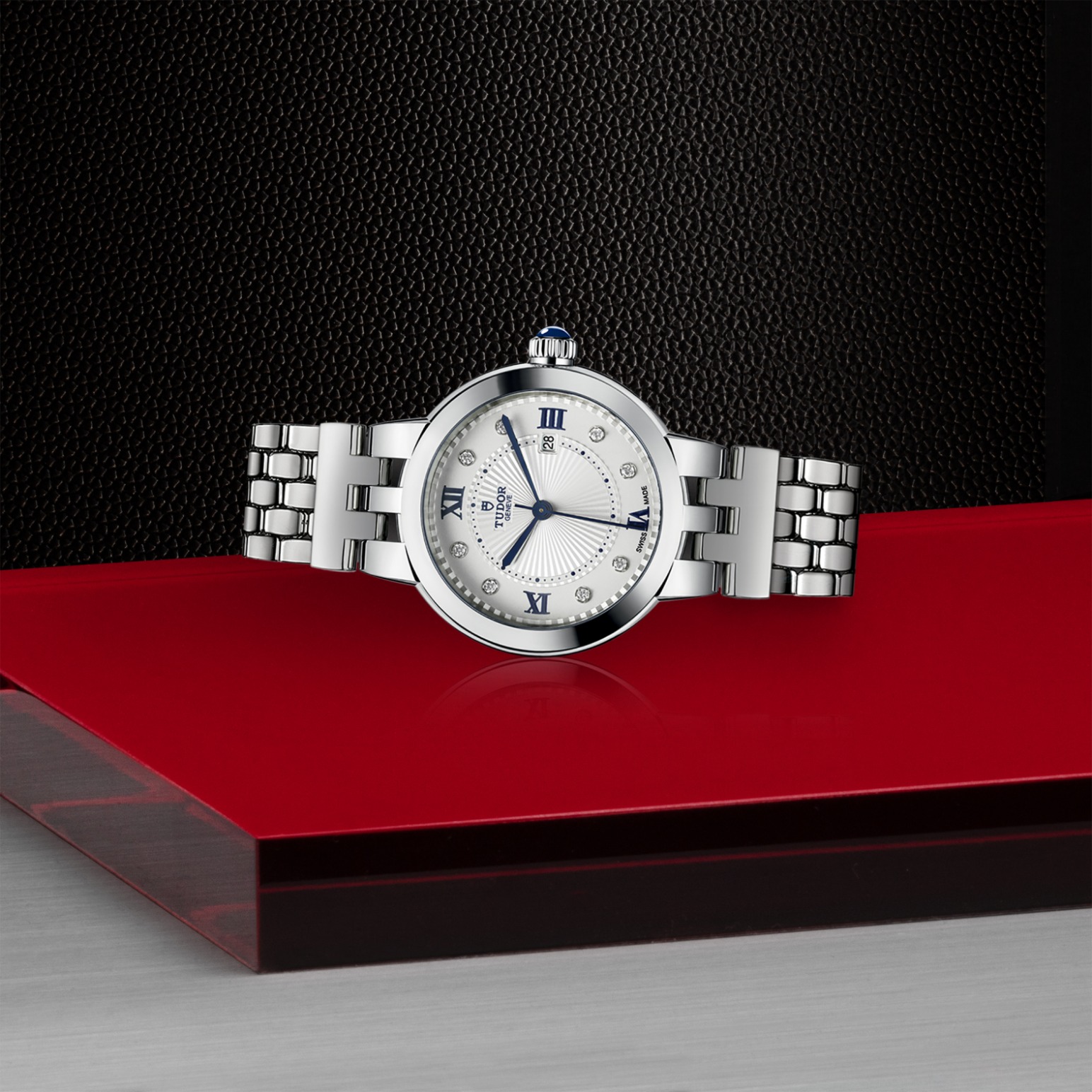 TUDOR Clair de Rose 30mm steel case with polished finish - M35500-0004 at Pons 1845