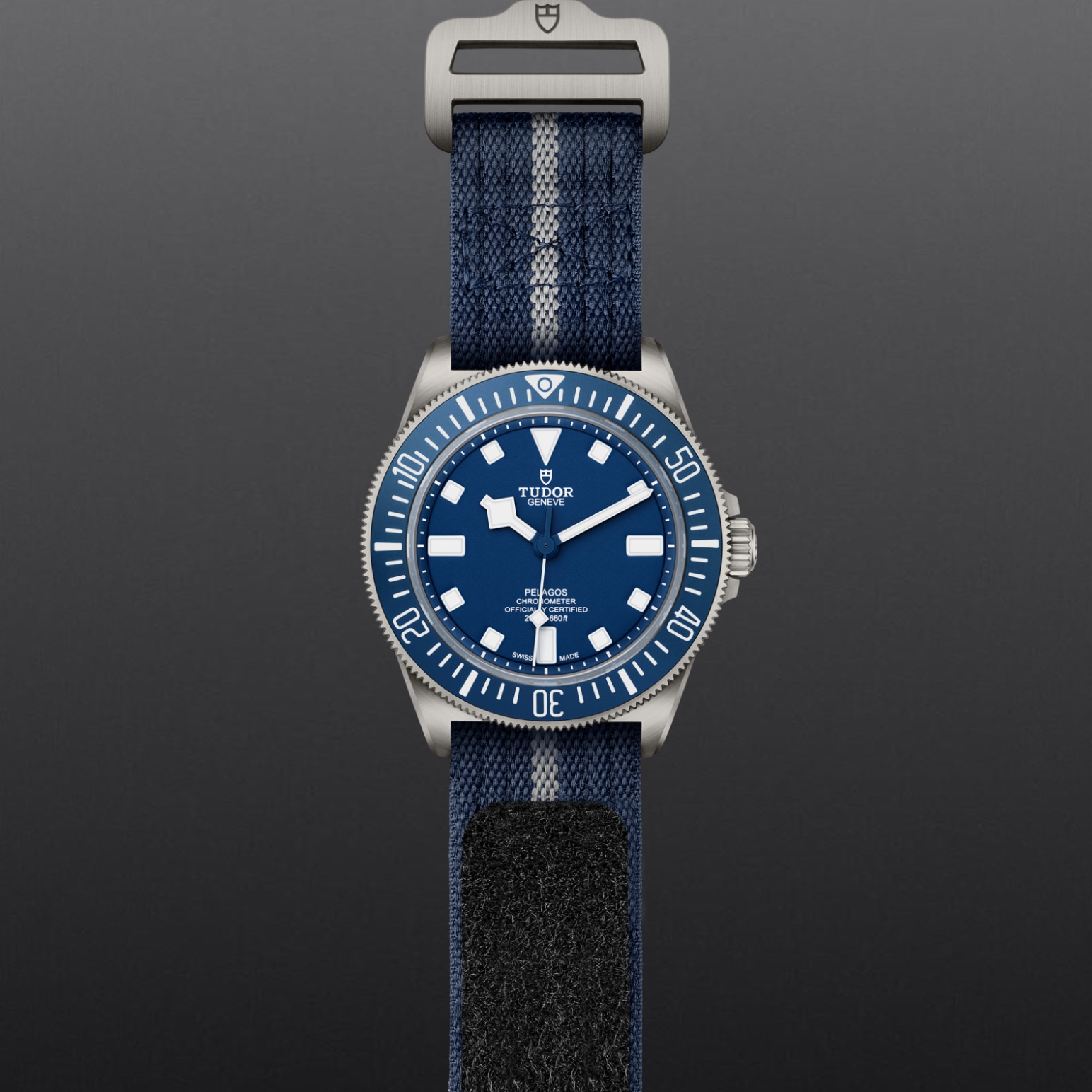 TUDOR Pelagos FXD Caja de titanio, 42 mm de diámetro, 12,75 mm de grosor, 52 mm de asa a asa, acabado satinado 
Barras fijas de brazalete 
Fondo de caja en acero - M25707B/26-0001 en Pons 1845