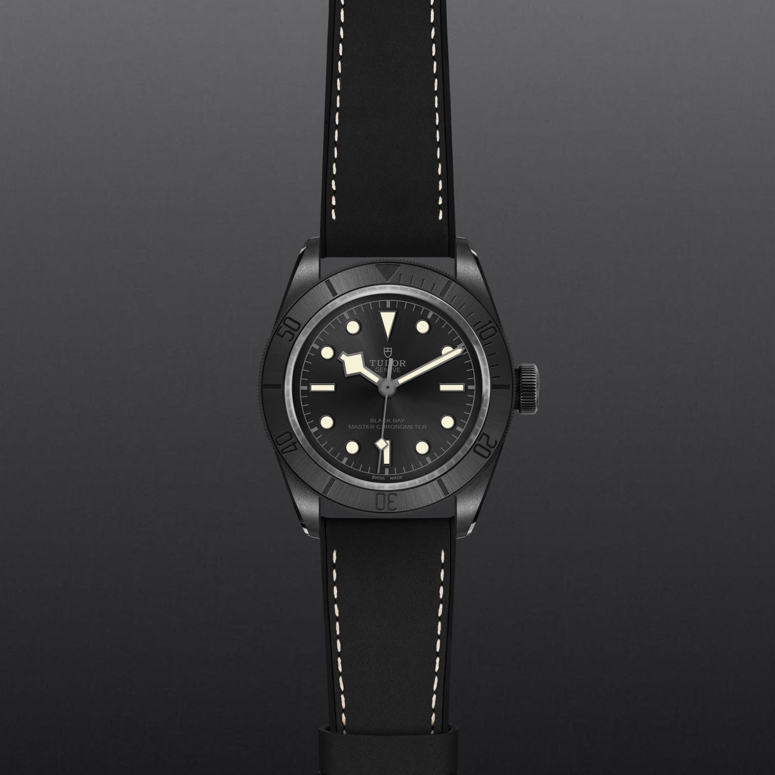 TUDOR Black Bay Ceramic 41mm matt black ceramic case with micro-blasted finish and monobloc middle case Open case back in black-PVD-treated steel with sapphire crystal - M79210CNU-0001 at Pons 1845