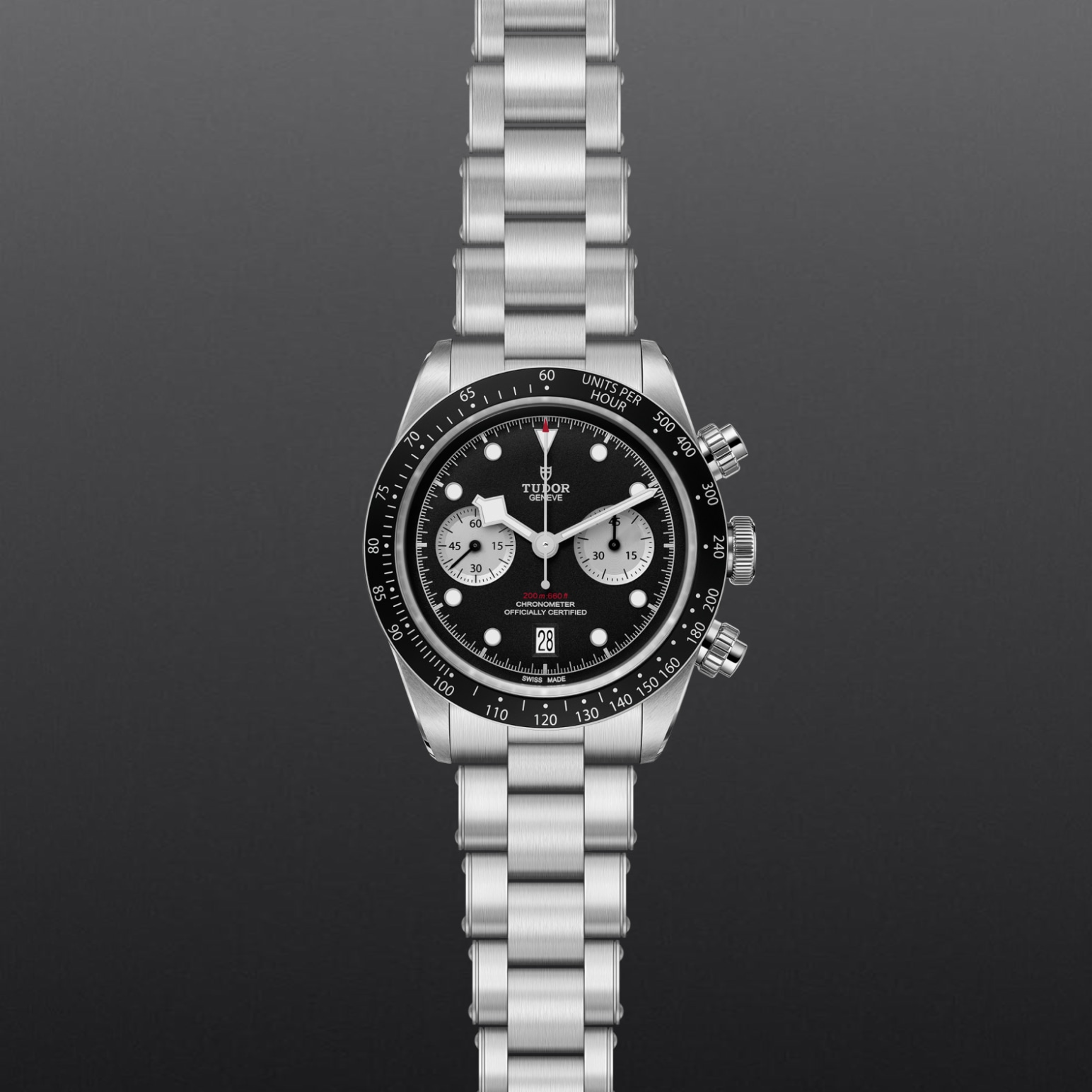 TUDOR Black Bay Chrono 41mm stainless steel case with polished and satin-brushed finishes - M79360N-0011 at Pons 1845