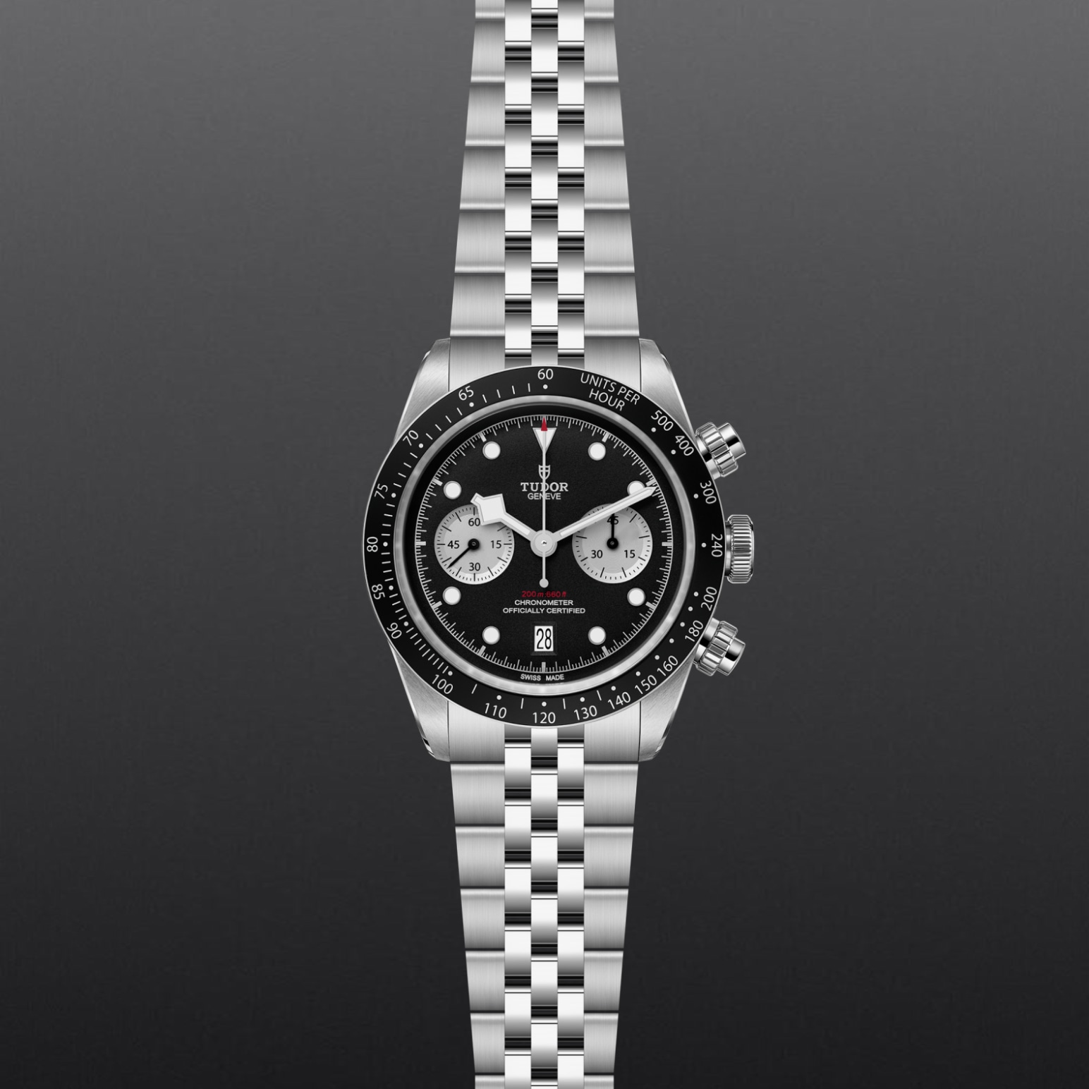 TUDOR Black Bay Chrono 41mm stainless steel case with polished and satin-brushed finishes - M79360N-0013 at Pons 1845