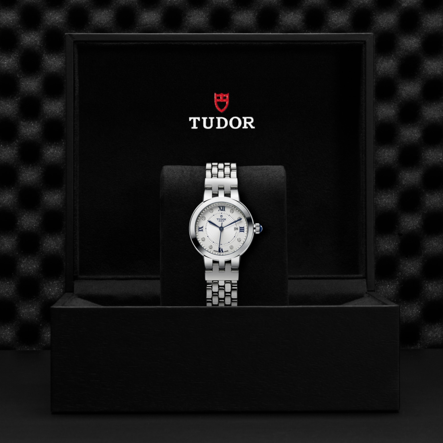 TUDOR Clair de Rose 30mm steel case with polished finish - M35500-0004 at Pons 1845