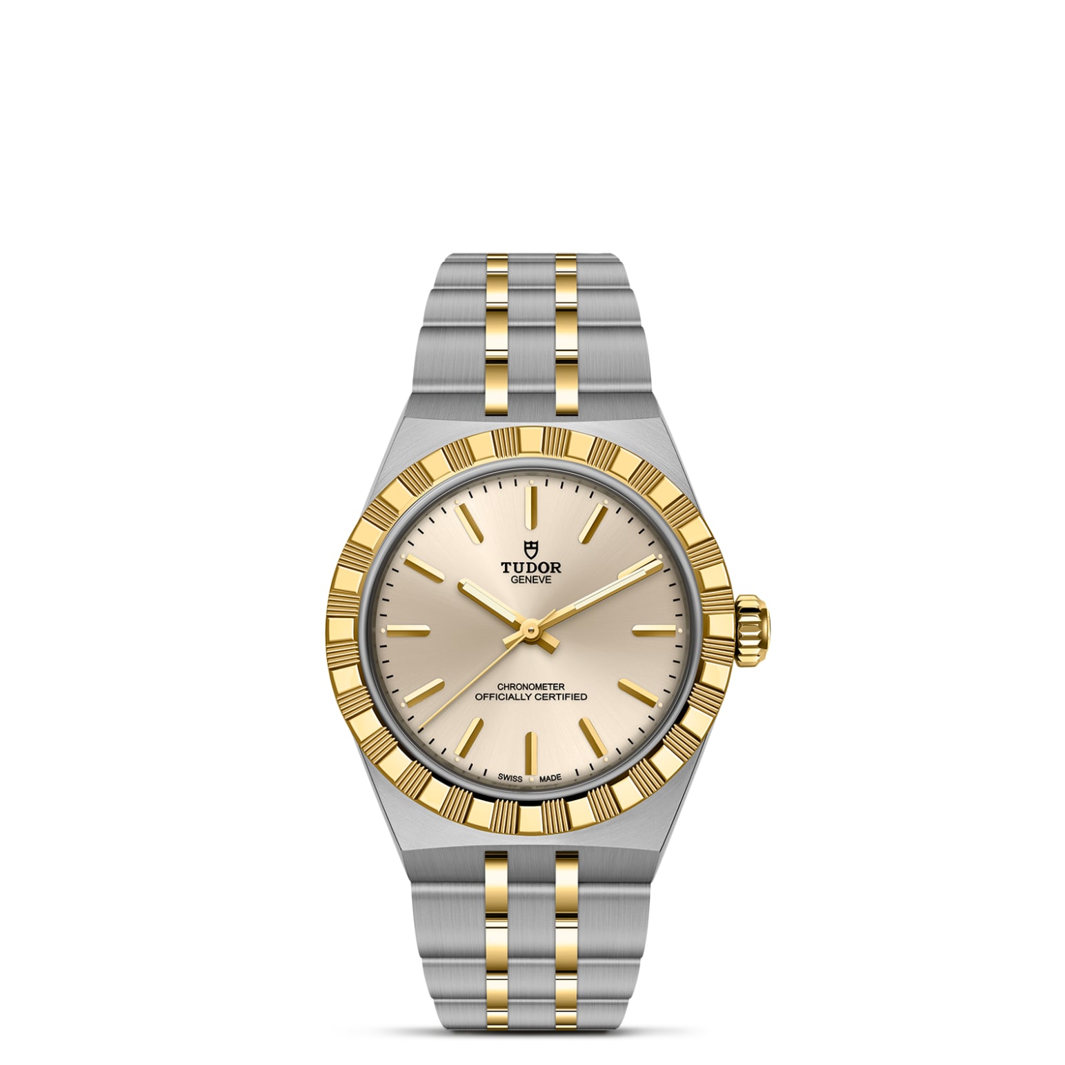 TUDOR TUDOR Royal 30mm stainless steel and yellow gold case, with polished and satin finish - M2830A1A3-0003 at Pons 1845