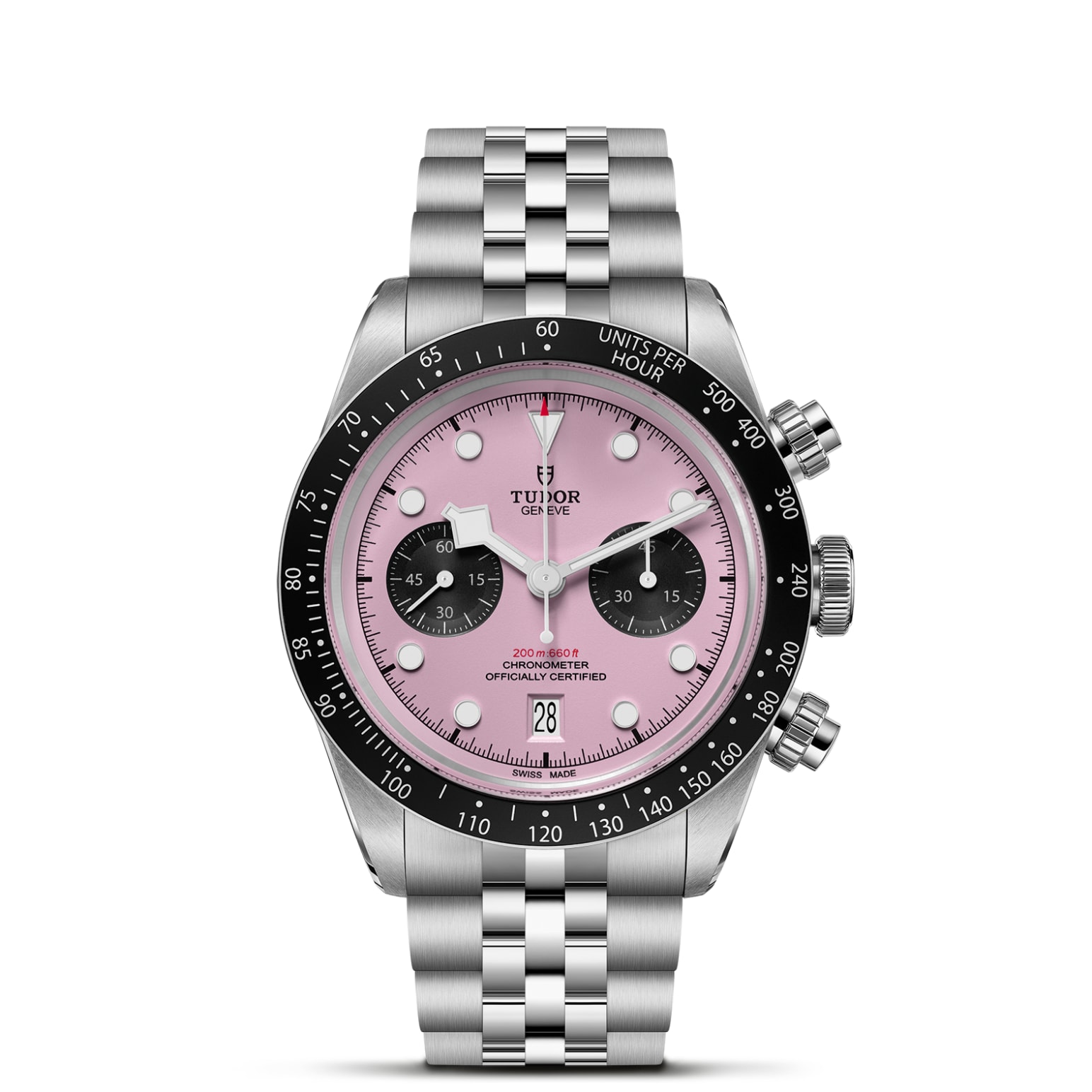 TUDOR Black Bay Chrono 41mm stainless steel case with polished and satin-brushed finishes- M79360N-0019 at Pons 1845