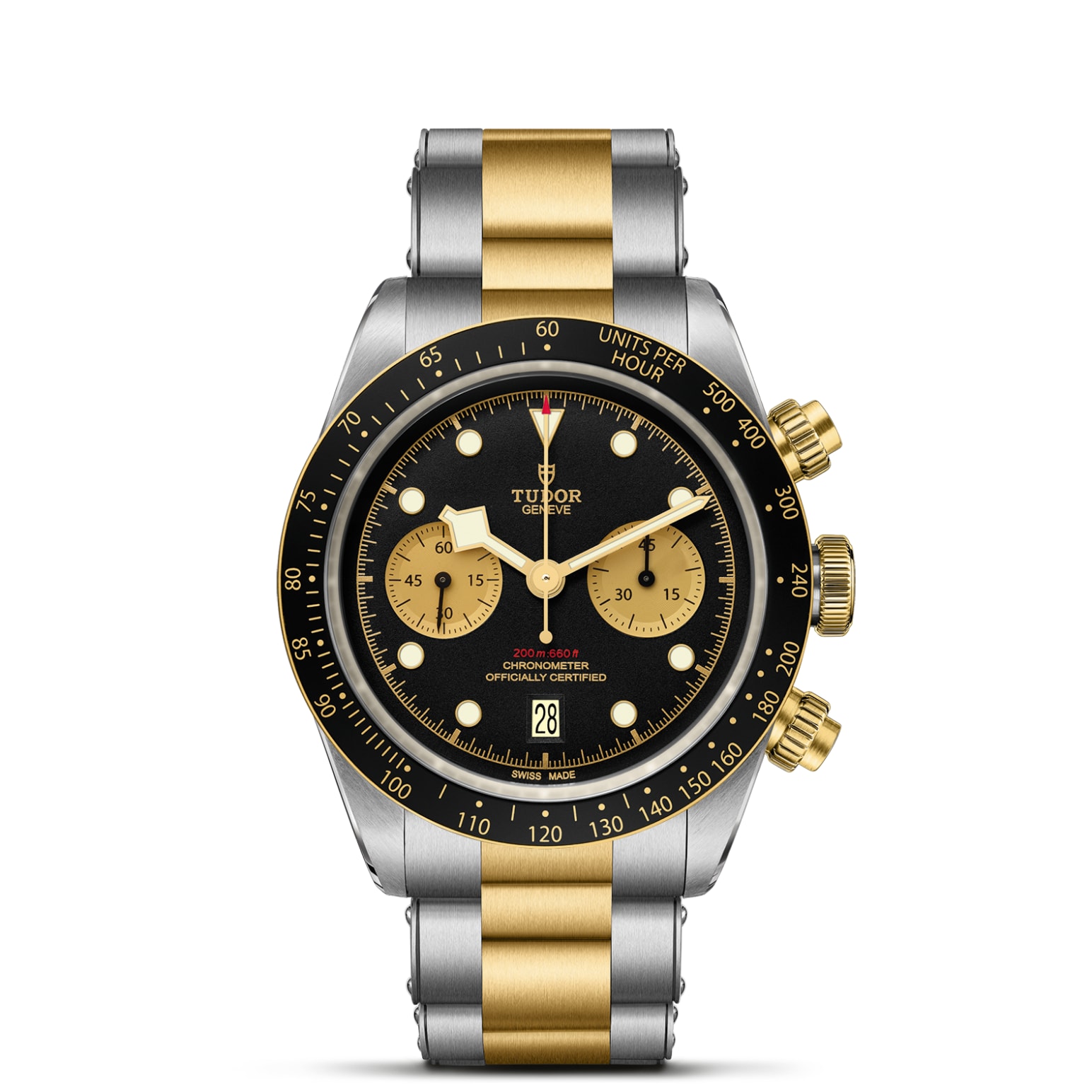 TUDOR Black Bay Chrono S&G 41mm steel case with polished and satin finish - M79363N-0001 at Pons 1845